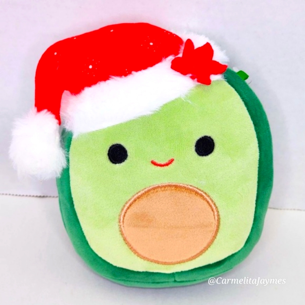 GAVE AS GIFT W ORDER 🎄 AUSTIN 🥑 Green Avacado Santa Hat Squishmallow Xmas NWT